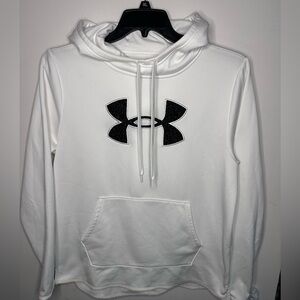 Under Armour White Hoodie with Black Detailing